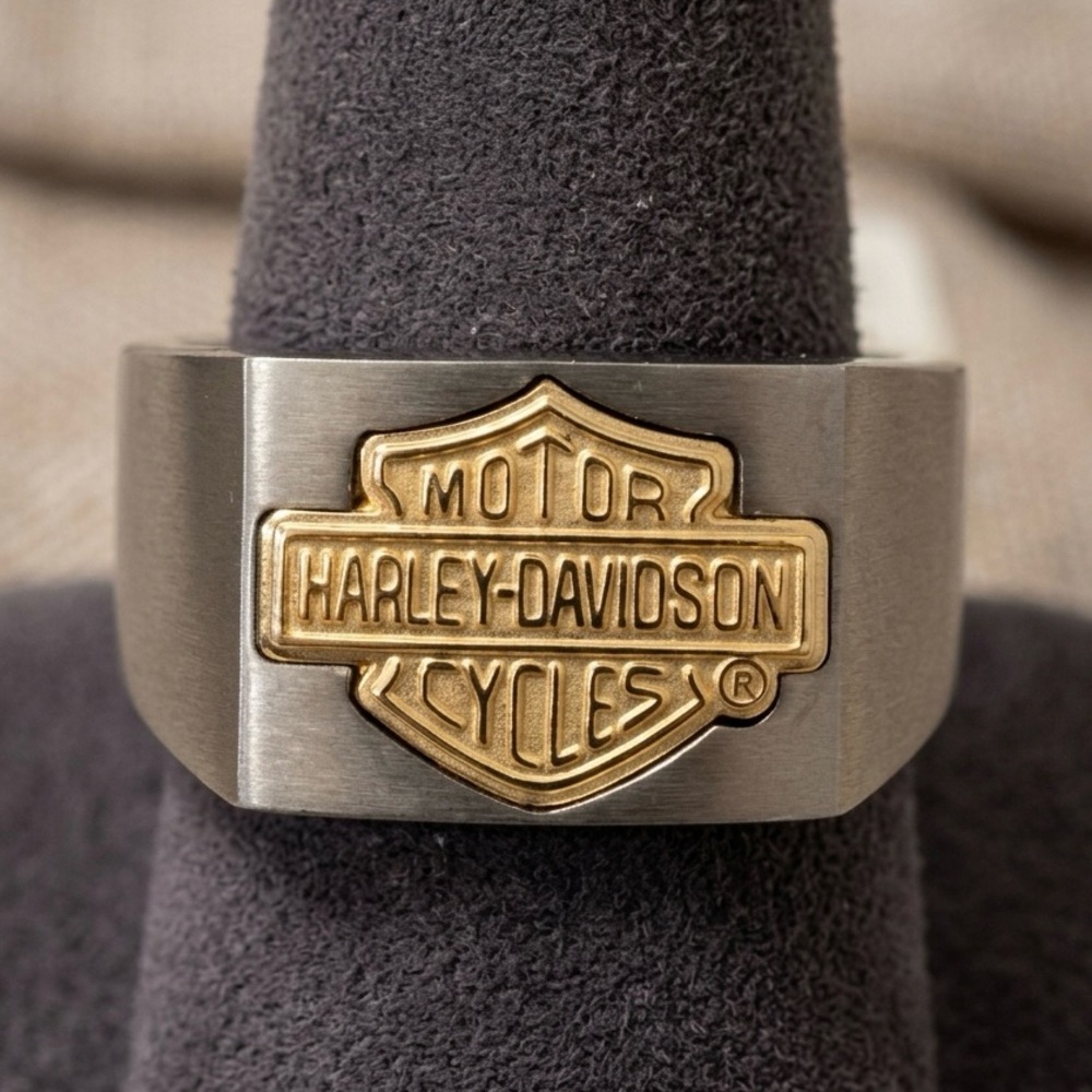 Harley-Davidson Men's Ring with Gold Emblem